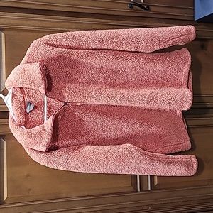 Eddie Bauer Sherpa Pink 1/4 zip